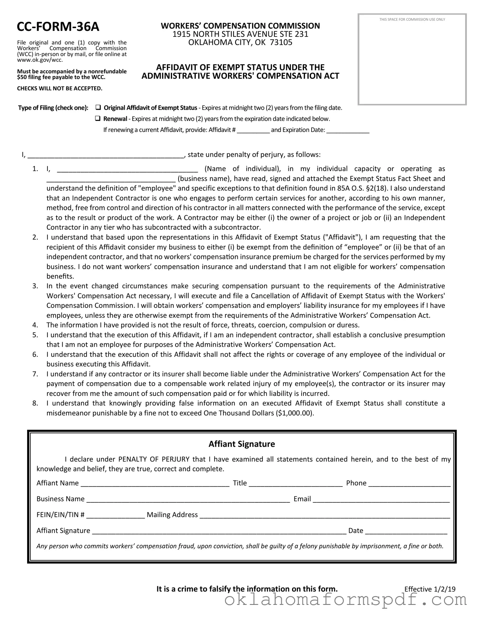 Fill Out a Valid Oklahoma Exempt Form