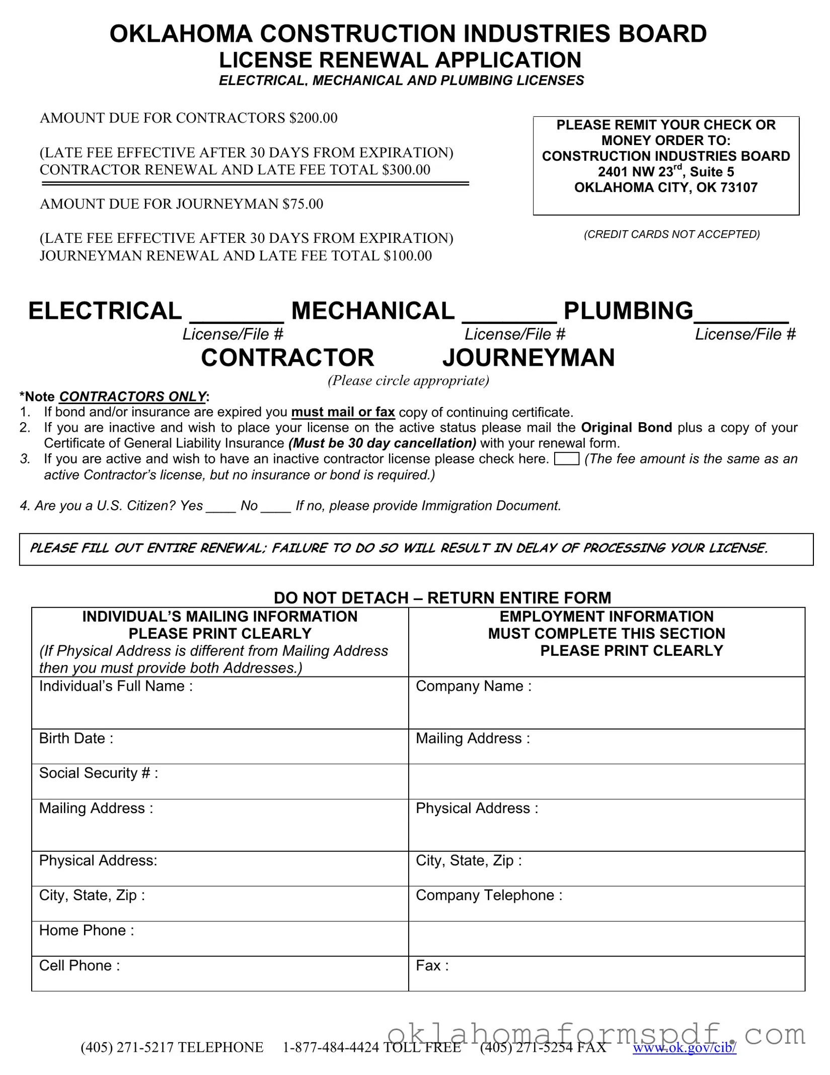 Fill Out a Valid Oklahoma Industries Board Form