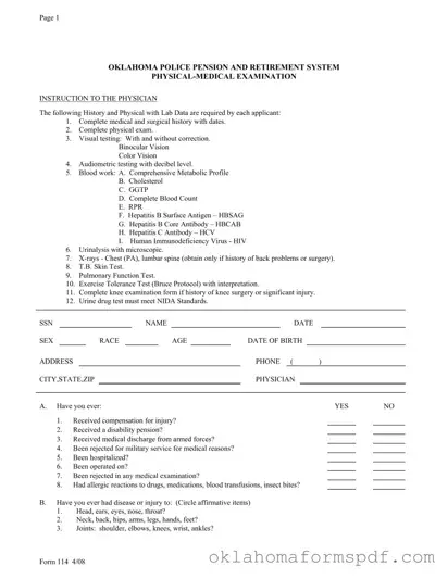 Fill Out a Valid 114 Oklahoma Form