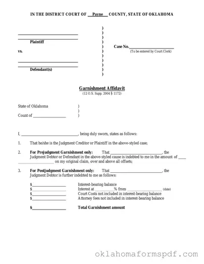 Fill Out a Valid Oklahoma 20 Form