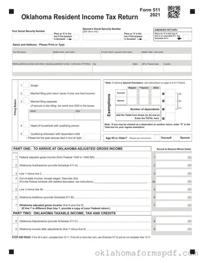 Fill Out a Valid Oklahoma 511 Form