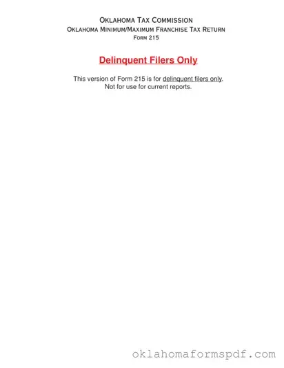 Fill Out a Valid Oklahoma Minimum Franchise Tax Form